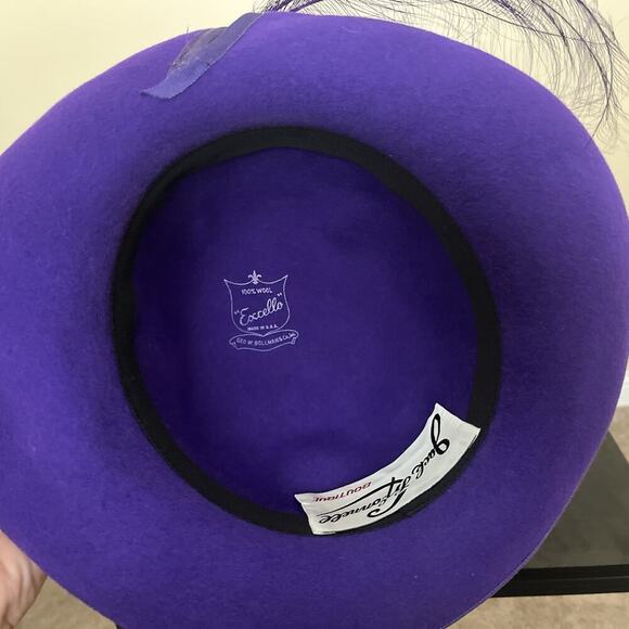 Jack Mcconnell Vintage hat, Purple Wool, Beautiful Unique. 100% Wool. - Picture 6 of 10